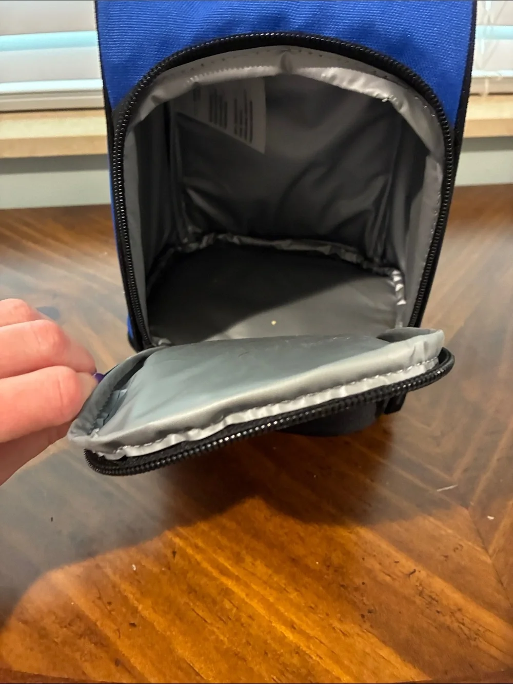 Nike Blue Kids Lunch/Accessory Bag with White Swoosh